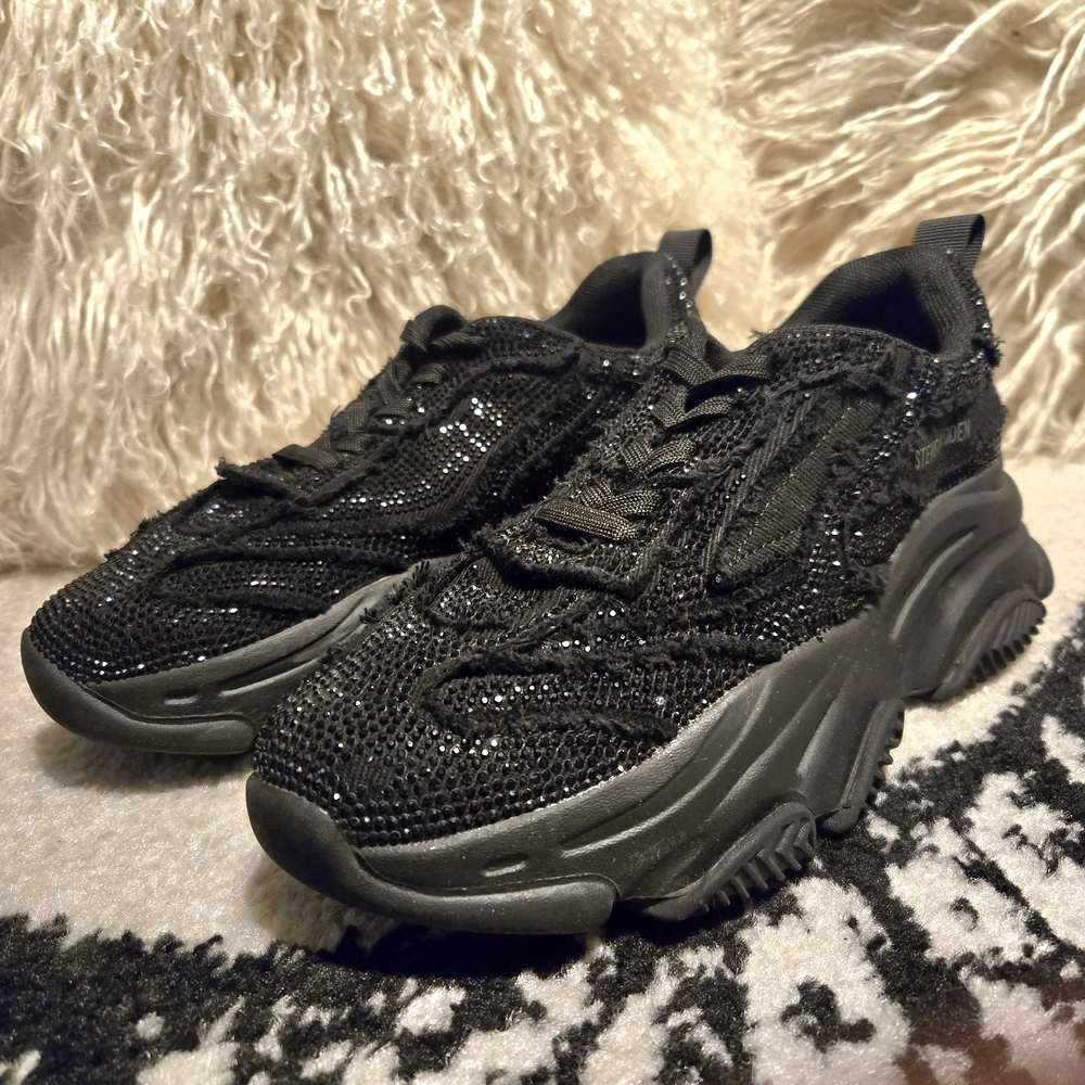Rhinestone Sparkle Chunky Platform Steve Madden Sneakers